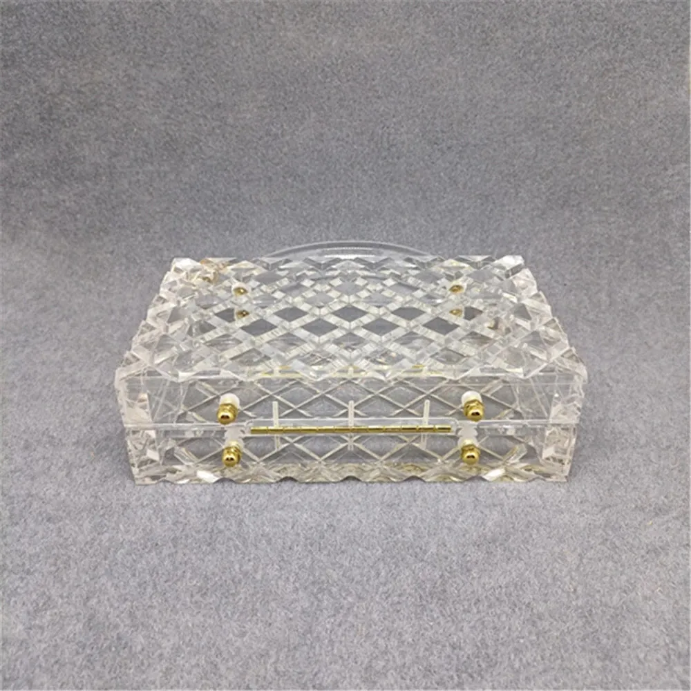 Clear Acrylic Box Evening Bag Women Summer Handle Clutch Purses