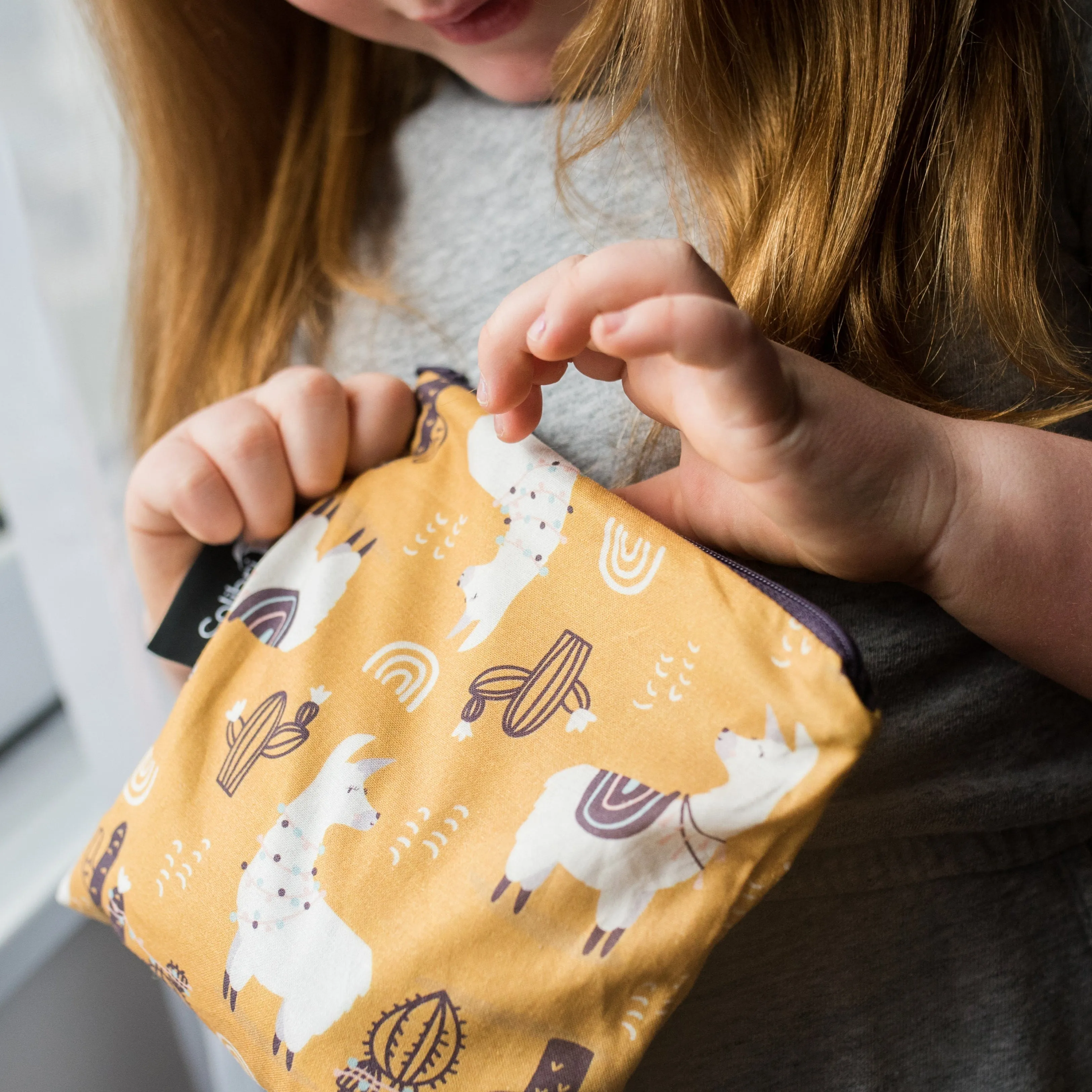 Colibri Reusable Large Snack Bag -  Llama