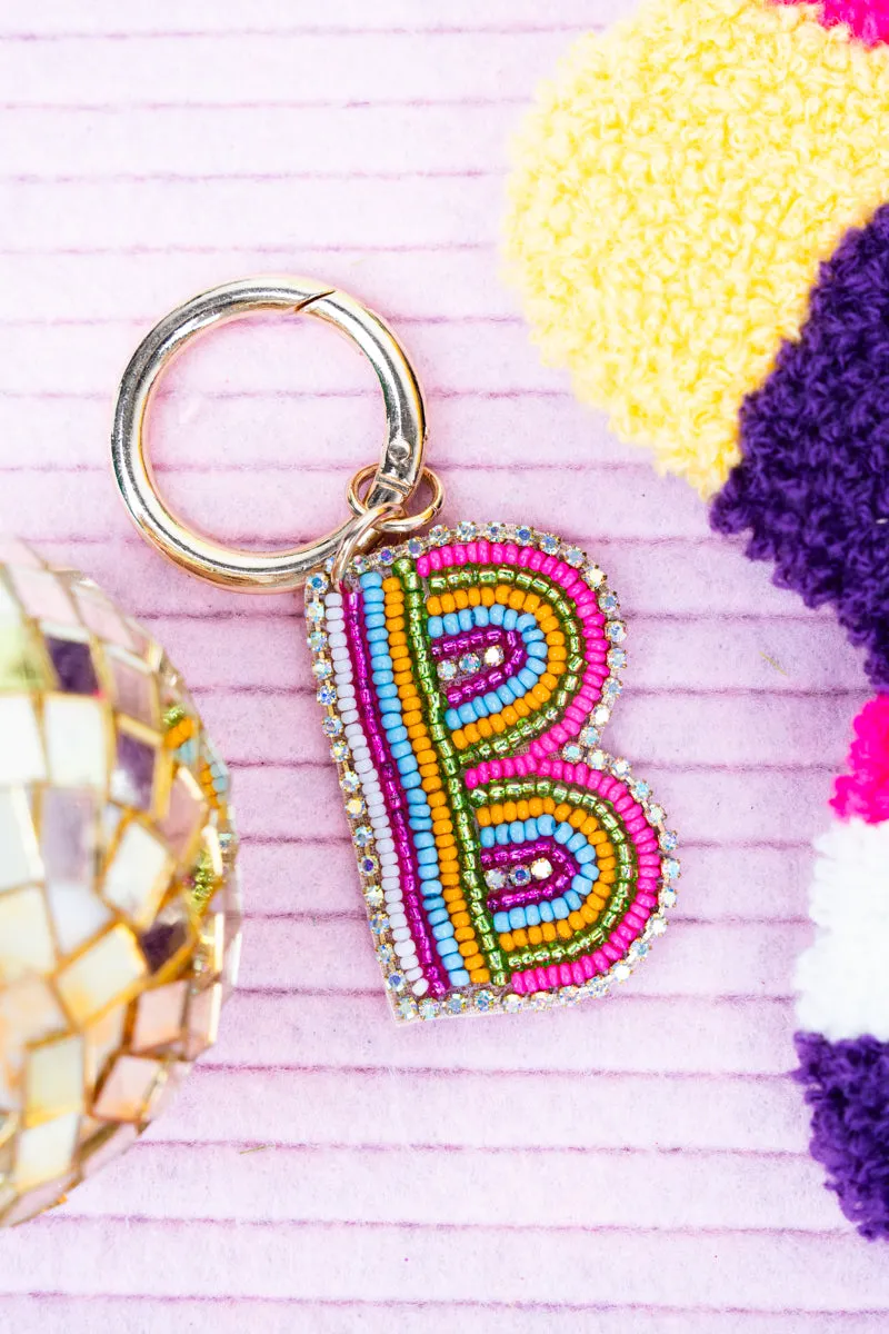 Color Your World 'B' Initial Keychain