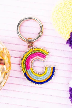 Color Your World 'C' Initial Keychain