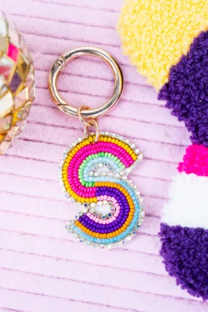 Color Your World 'S' Initial Keychain