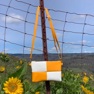 Crossbody Purse in Marigold Checker