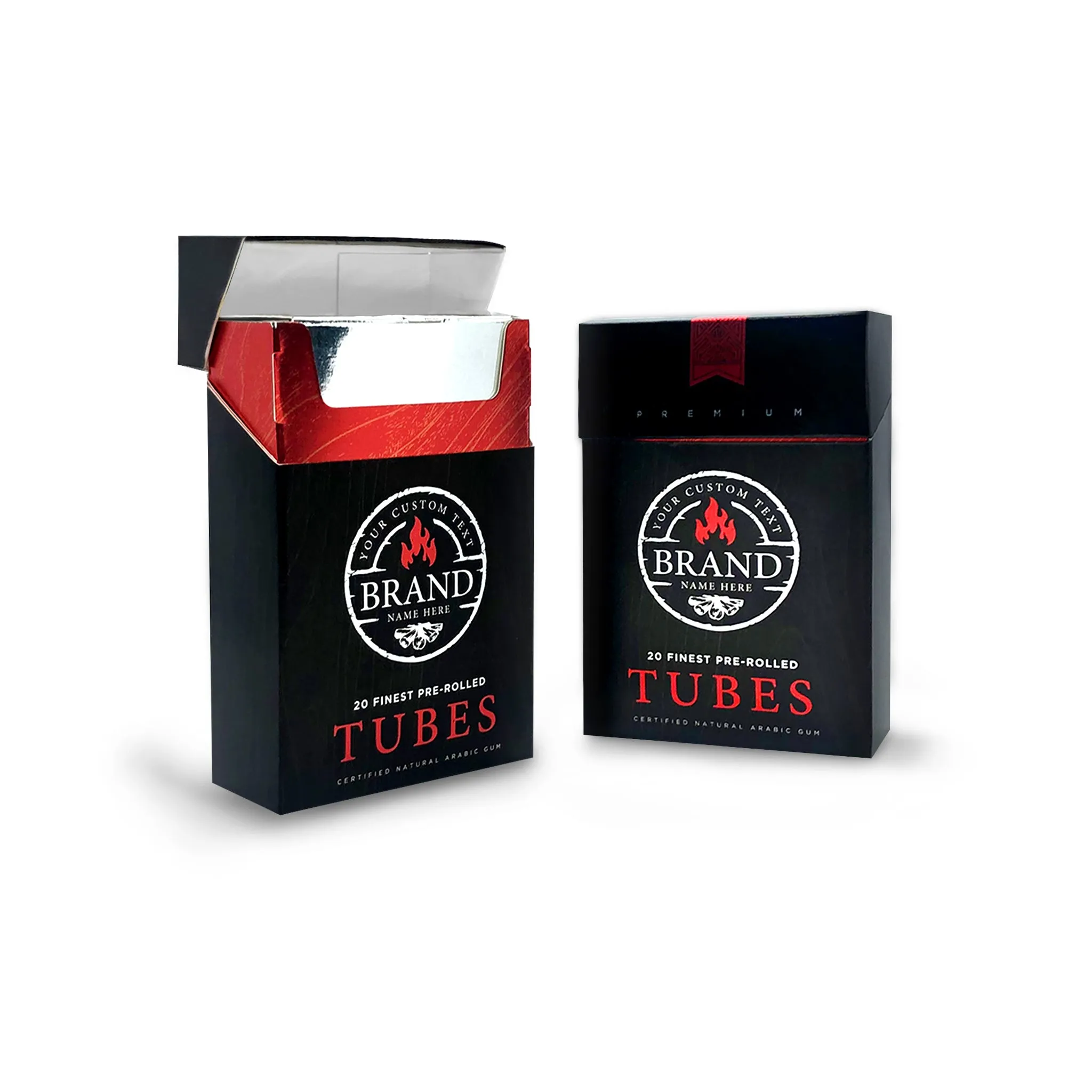 Custom Printed Tube Ciggy Flip Box Packaging