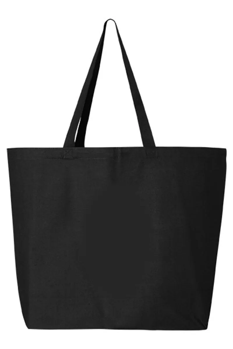Cutesy Floral Bow Canvas Jumbo Tote