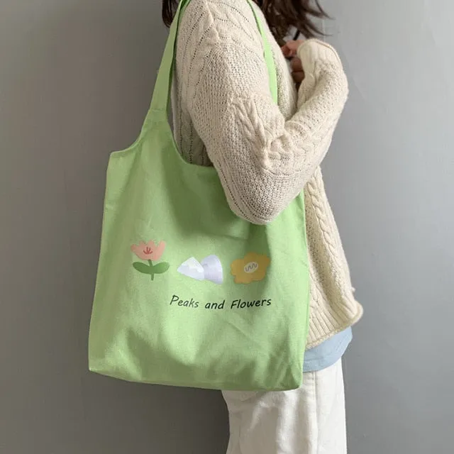 Cyflymder Large Women's Canvas Tote Bag Cotton Cloth Shoppers Fabric Casual Shoulder Shopping Bag Ladies Handbags Eco Shopper Bags