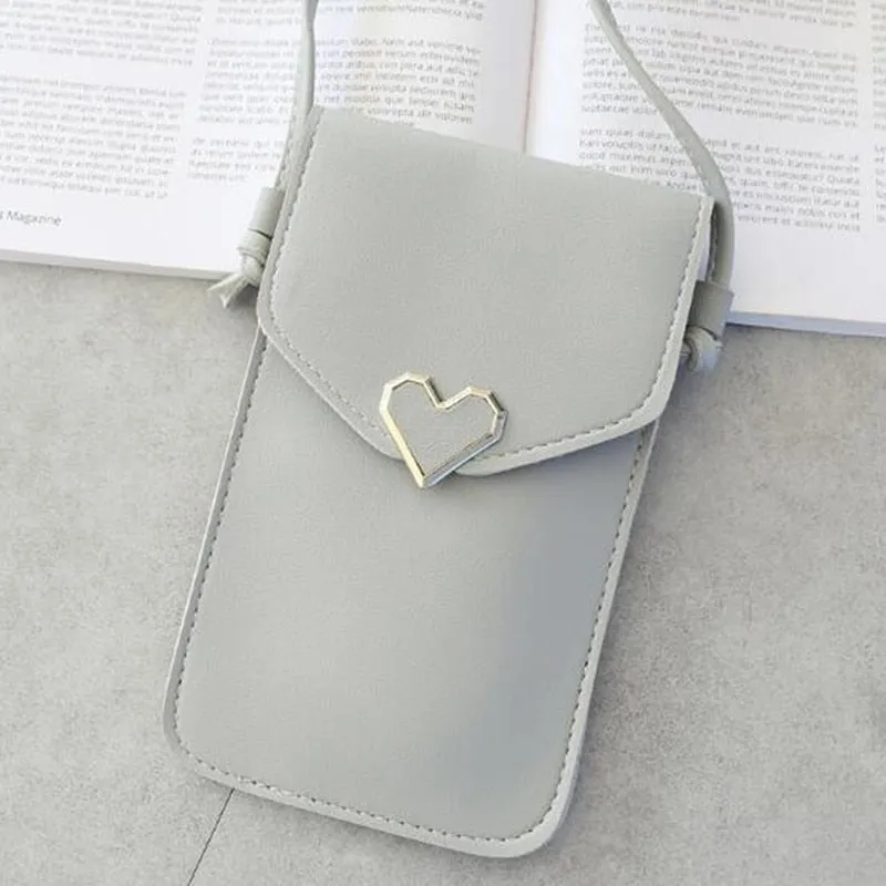 Cyflymder Phone Wallets Transparent Touch Screen Mobile Phone Bag Pouch Women Phone Purse Messenger Bags Small Flap Bag Mini Shoulder Bag