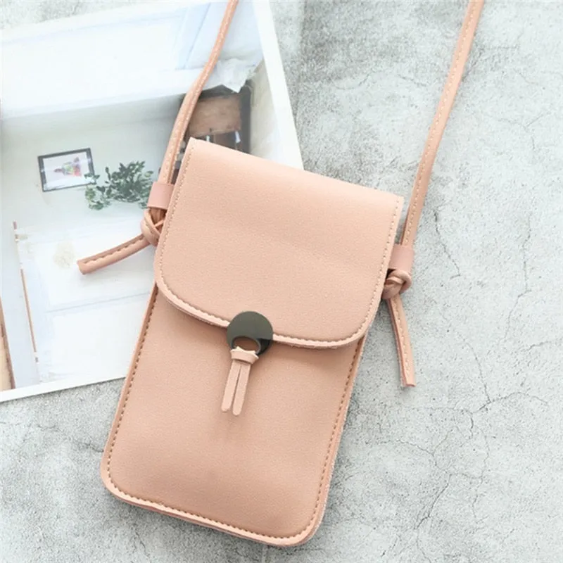 Cyflymder Phone Wallets Transparent Touch Screen Mobile Phone Bag Pouch Women Phone Purse Messenger Bags Small Flap Bag Mini Shoulder Bag