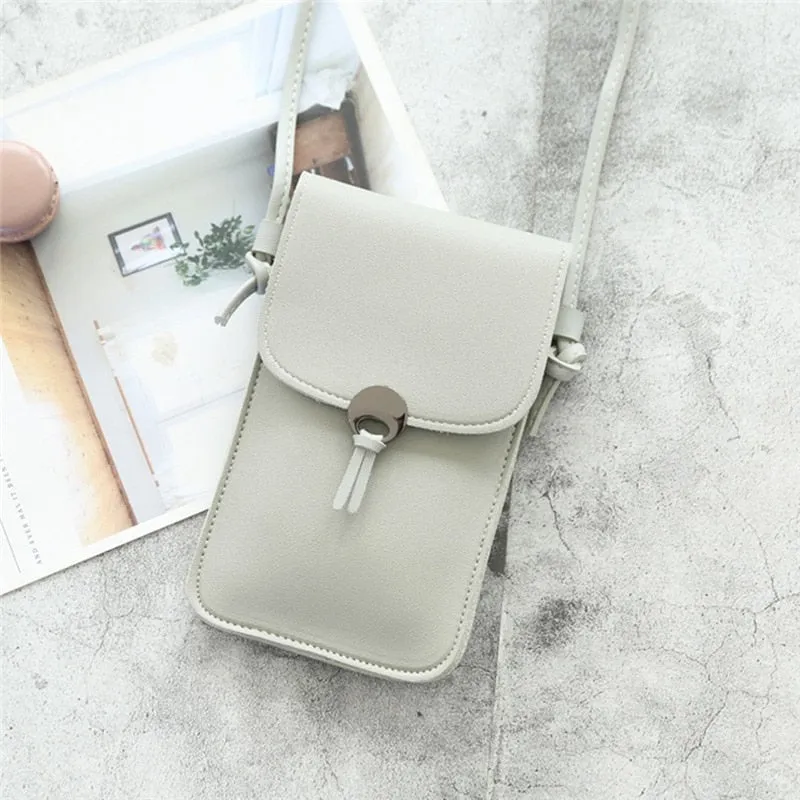 Cyflymder Phone Wallets Transparent Touch Screen Mobile Phone Bag Pouch Women Phone Purse Messenger Bags Small Flap Bag Mini Shoulder Bag