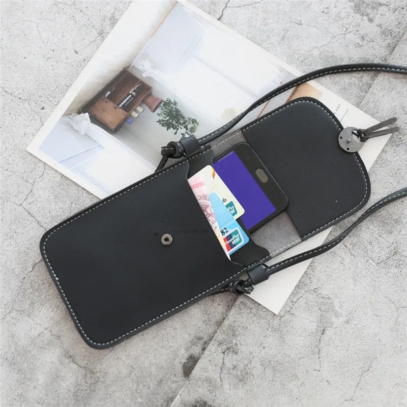 Cyflymder Phone Wallets Transparent Touch Screen Mobile Phone Bag Pouch Women Phone Purse Messenger Bags Small Flap Bag Mini Shoulder Bag