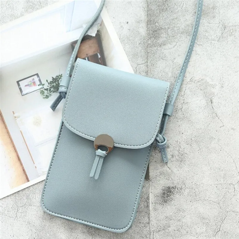 Cyflymder Phone Wallets Transparent Touch Screen Mobile Phone Bag Pouch Women Phone Purse Messenger Bags Small Flap Bag Mini Shoulder Bag