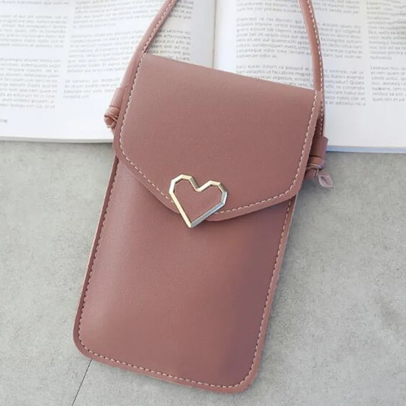 Cyflymder Phone Wallets Transparent Touch Screen Mobile Phone Bag Pouch Women Phone Purse Messenger Bags Small Flap Bag Mini Shoulder Bag