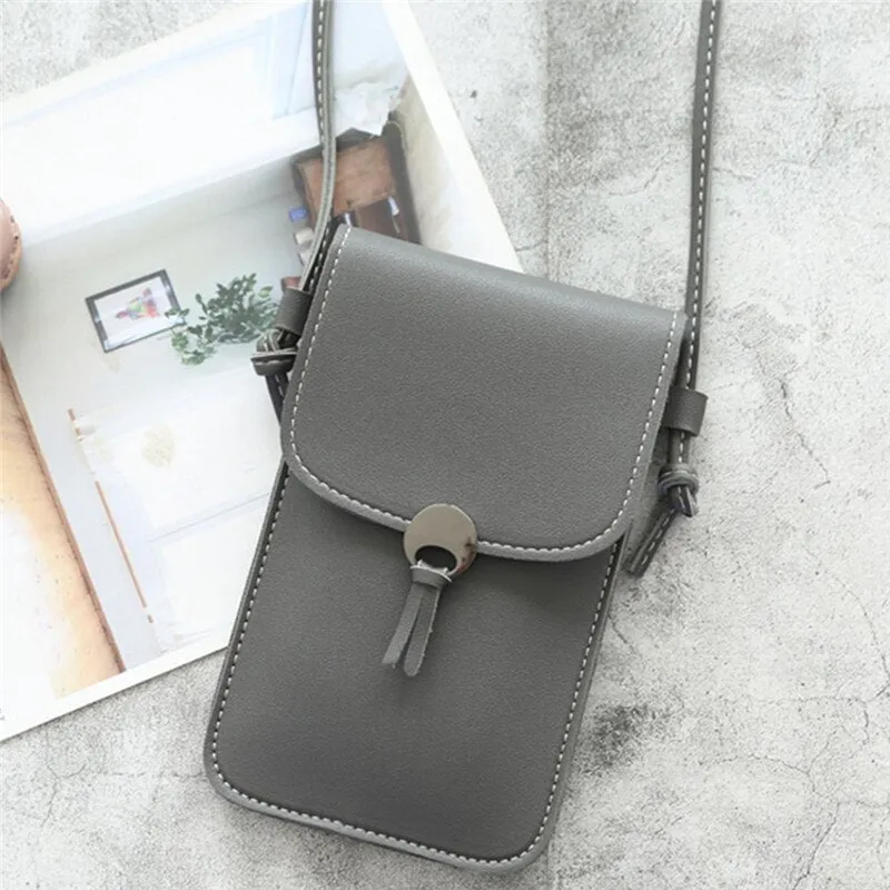Cyflymder Phone Wallets Transparent Touch Screen Mobile Phone Bag Pouch Women Phone Purse Messenger Bags Small Flap Bag Mini Shoulder Bag