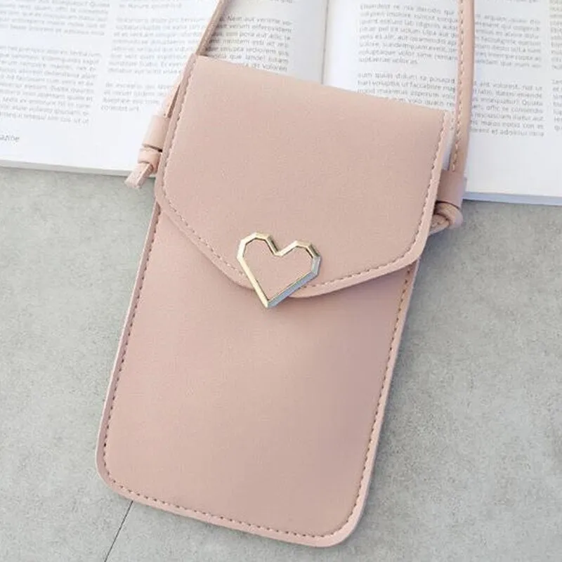 Cyflymder Phone Wallets Transparent Touch Screen Mobile Phone Bag Pouch Women Phone Purse Messenger Bags Small Flap Bag Mini Shoulder Bag