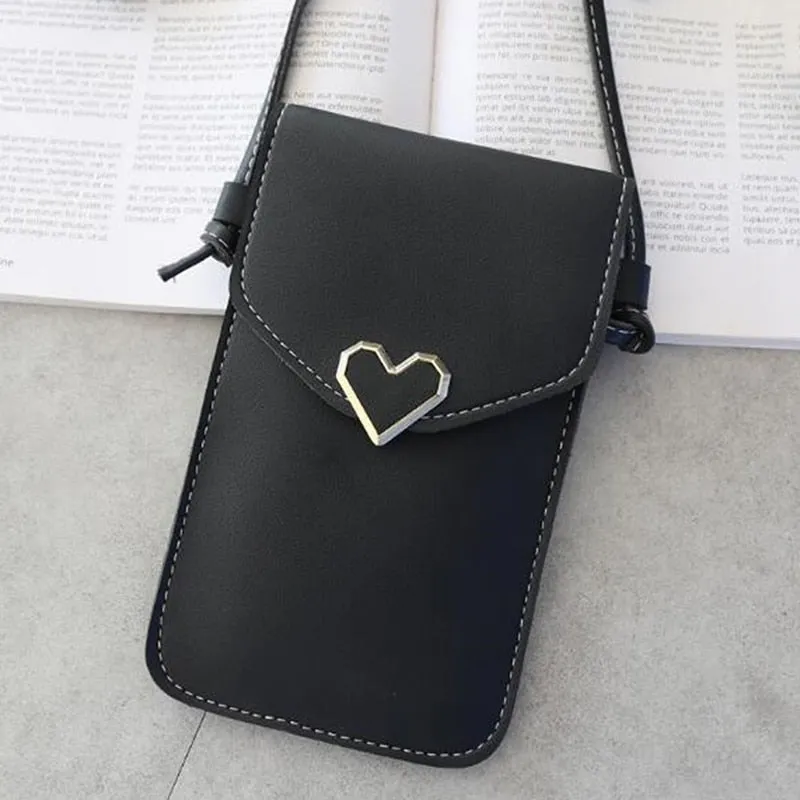 Cyflymder Phone Wallets Transparent Touch Screen Mobile Phone Bag Pouch Women Phone Purse Messenger Bags Small Flap Bag Mini Shoulder Bag
