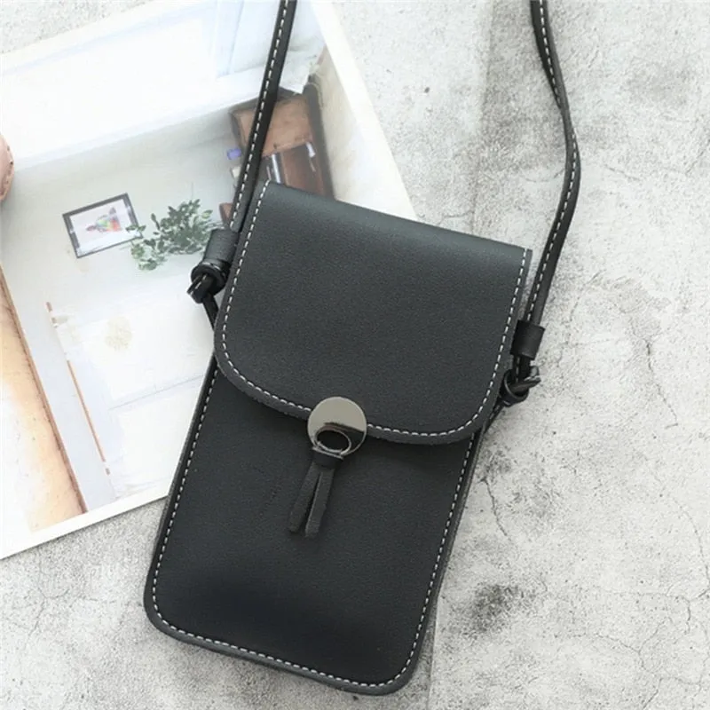 Cyflymder Phone Wallets Transparent Touch Screen Mobile Phone Bag Pouch Women Phone Purse Messenger Bags Small Flap Bag Mini Shoulder Bag