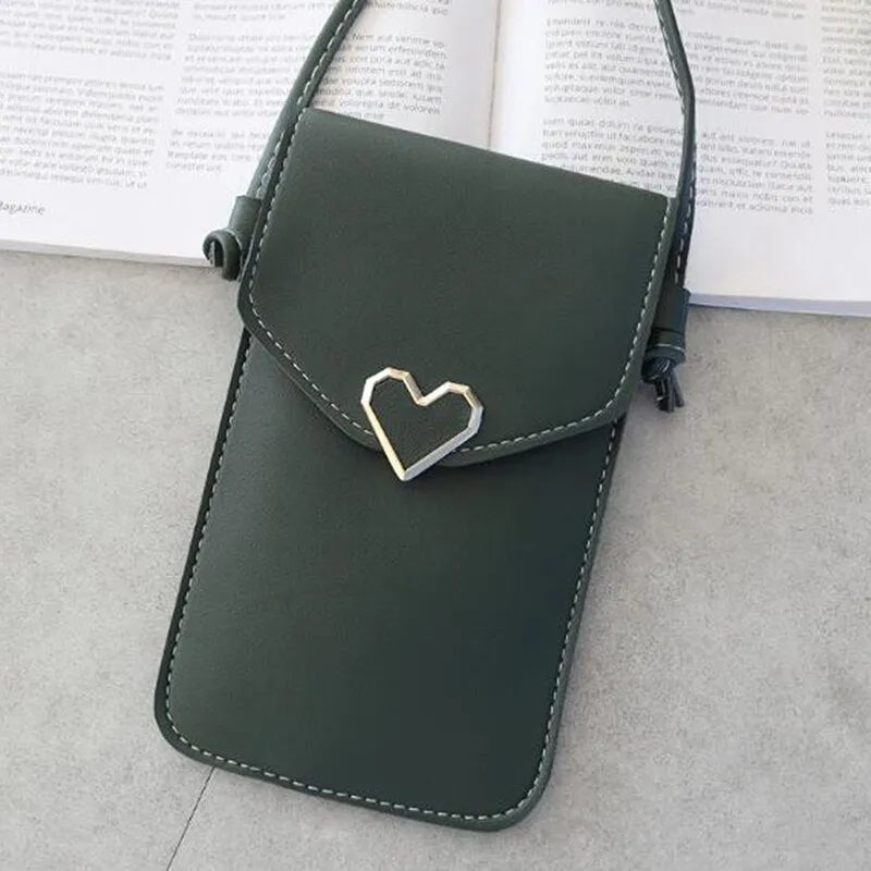 Cyflymder Phone Wallets Transparent Touch Screen Mobile Phone Bag Pouch Women Phone Purse Messenger Bags Small Flap Bag Mini Shoulder Bag