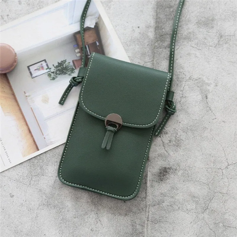 Cyflymder Phone Wallets Transparent Touch Screen Mobile Phone Bag Pouch Women Phone Purse Messenger Bags Small Flap Bag Mini Shoulder Bag