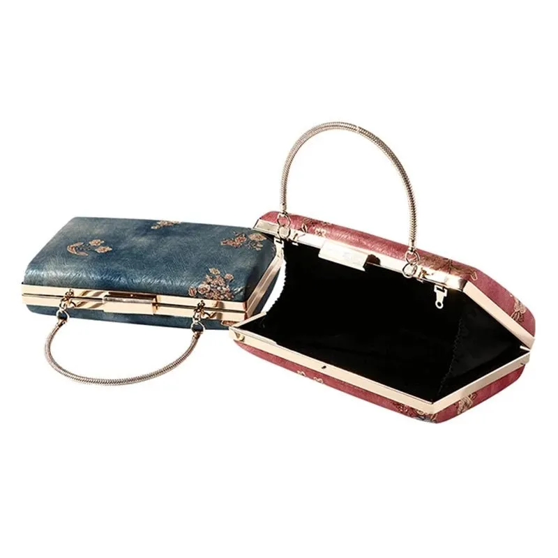 Designer Purses and Handbag Women's Retro Silk Shoulder Clutch Bags