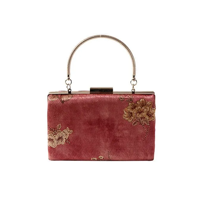 Designer Purses and Handbag Women's Retro Silk Shoulder Clutch Bags