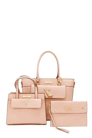 Diana Soft Mauve 3 Piece-Purse Set