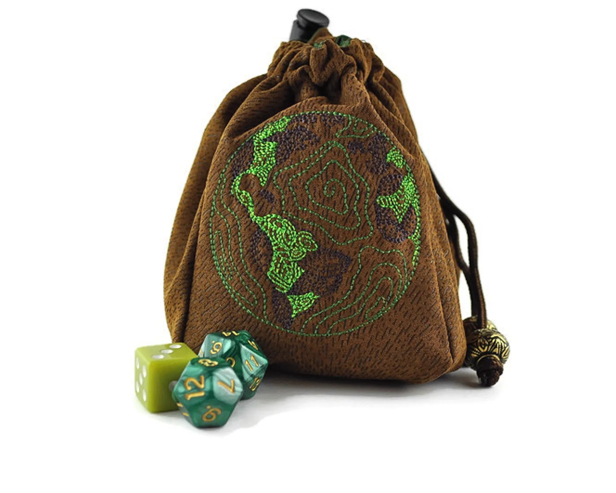 dnd Dice Bag, Vegan Leather World Bag