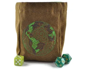 dnd Dice Bag, Vegan Leather World Bag