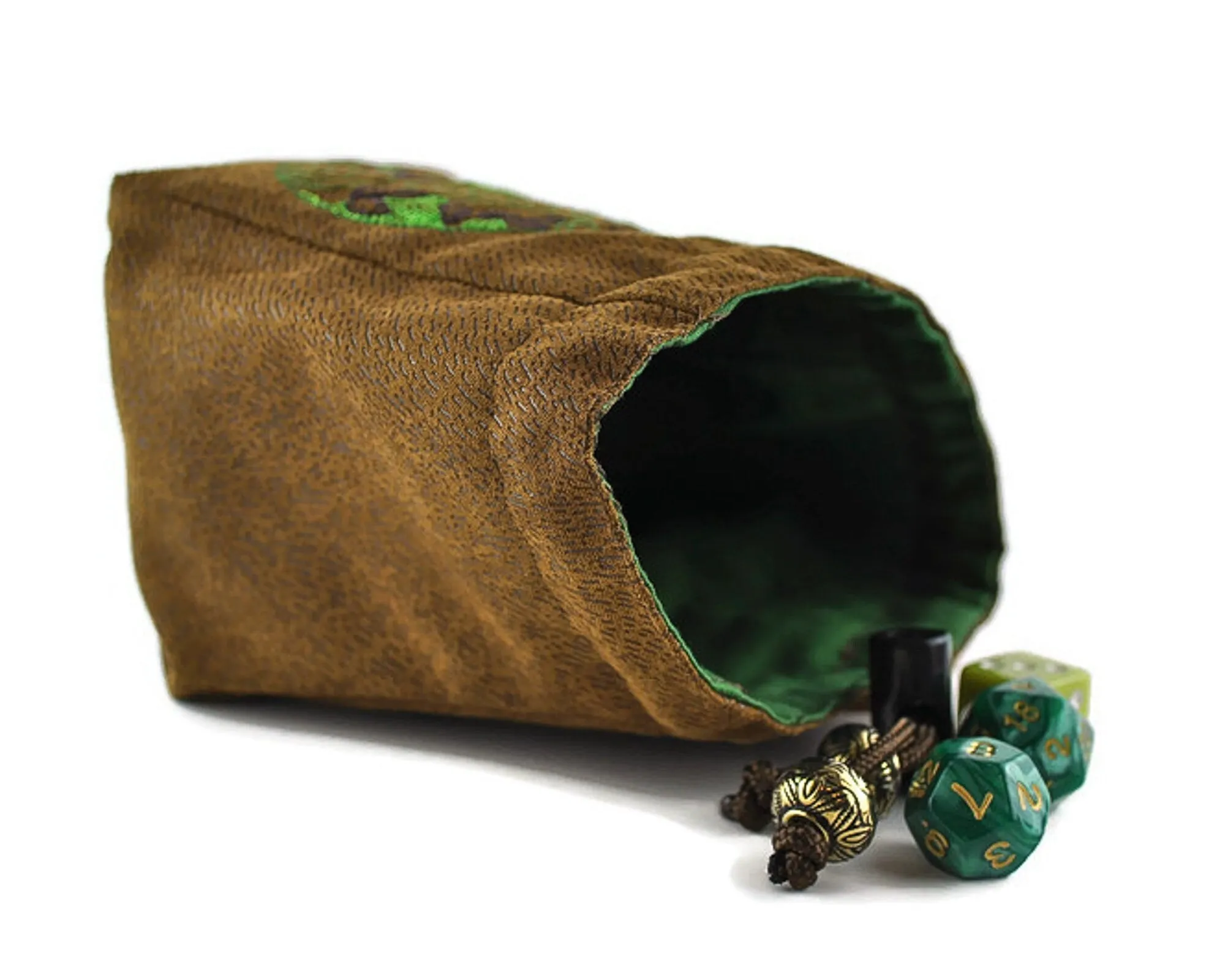 dnd Dice Bag, Vegan Leather World Bag