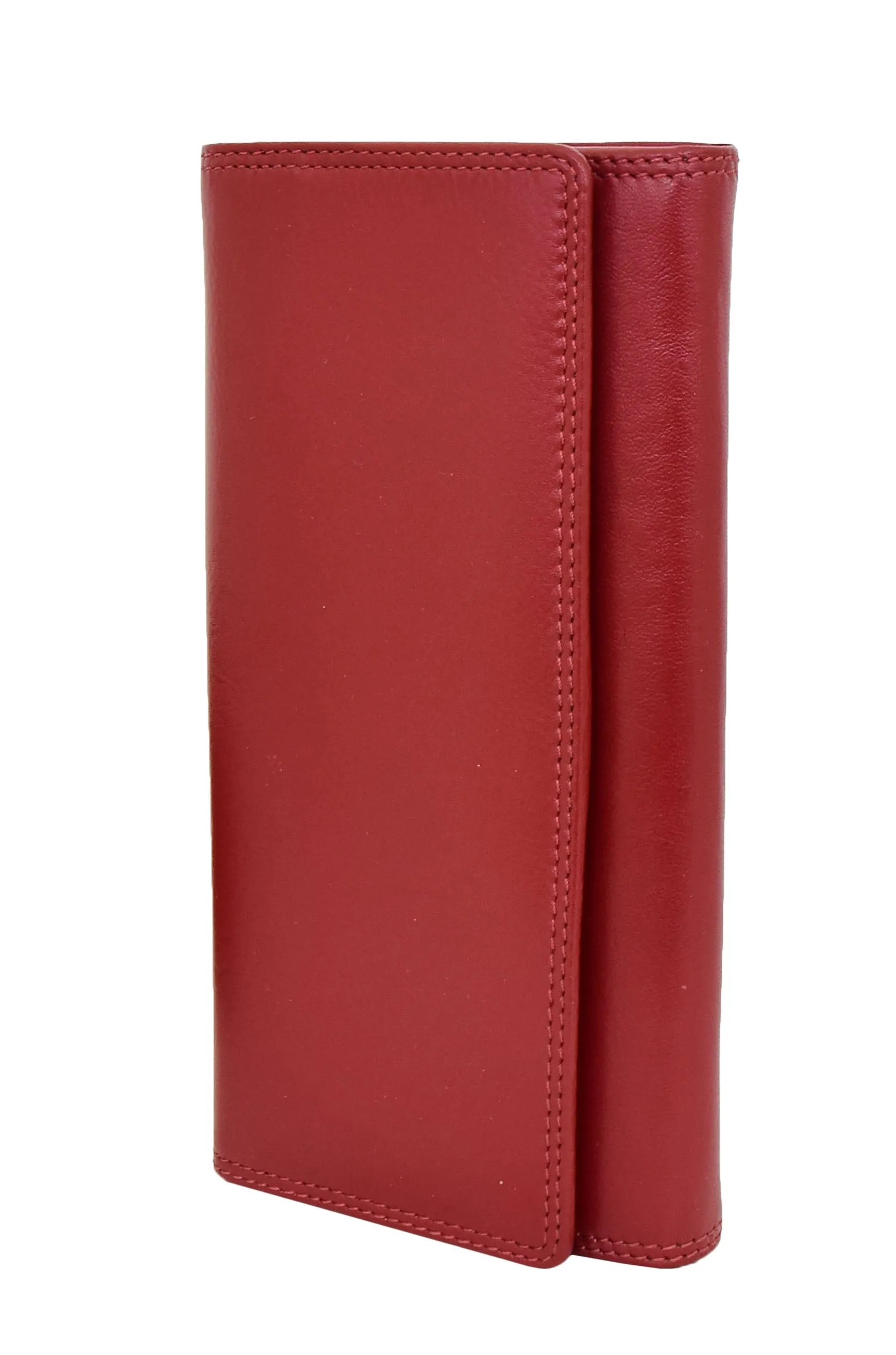 DR428 Women's Envelope Style Leather Purse Red