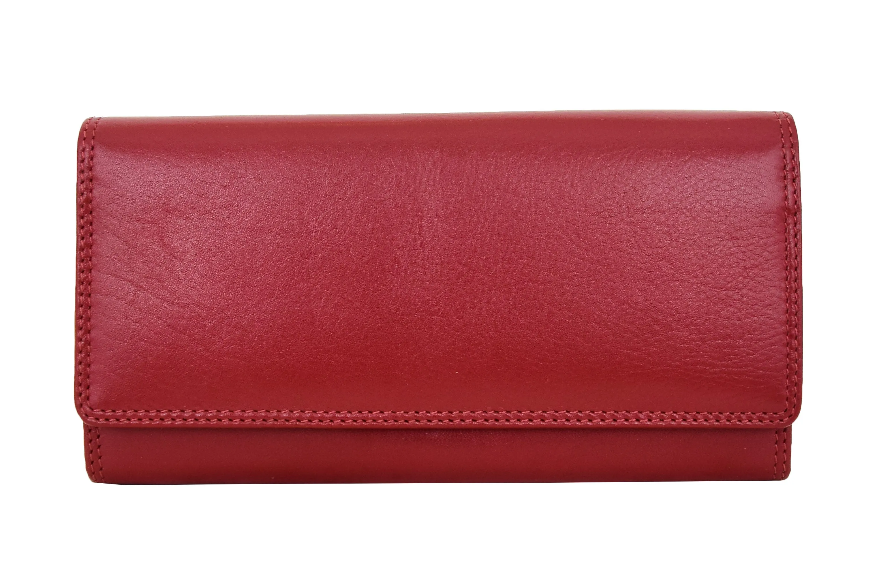 DR428 Women's Envelope Style Leather Purse Red