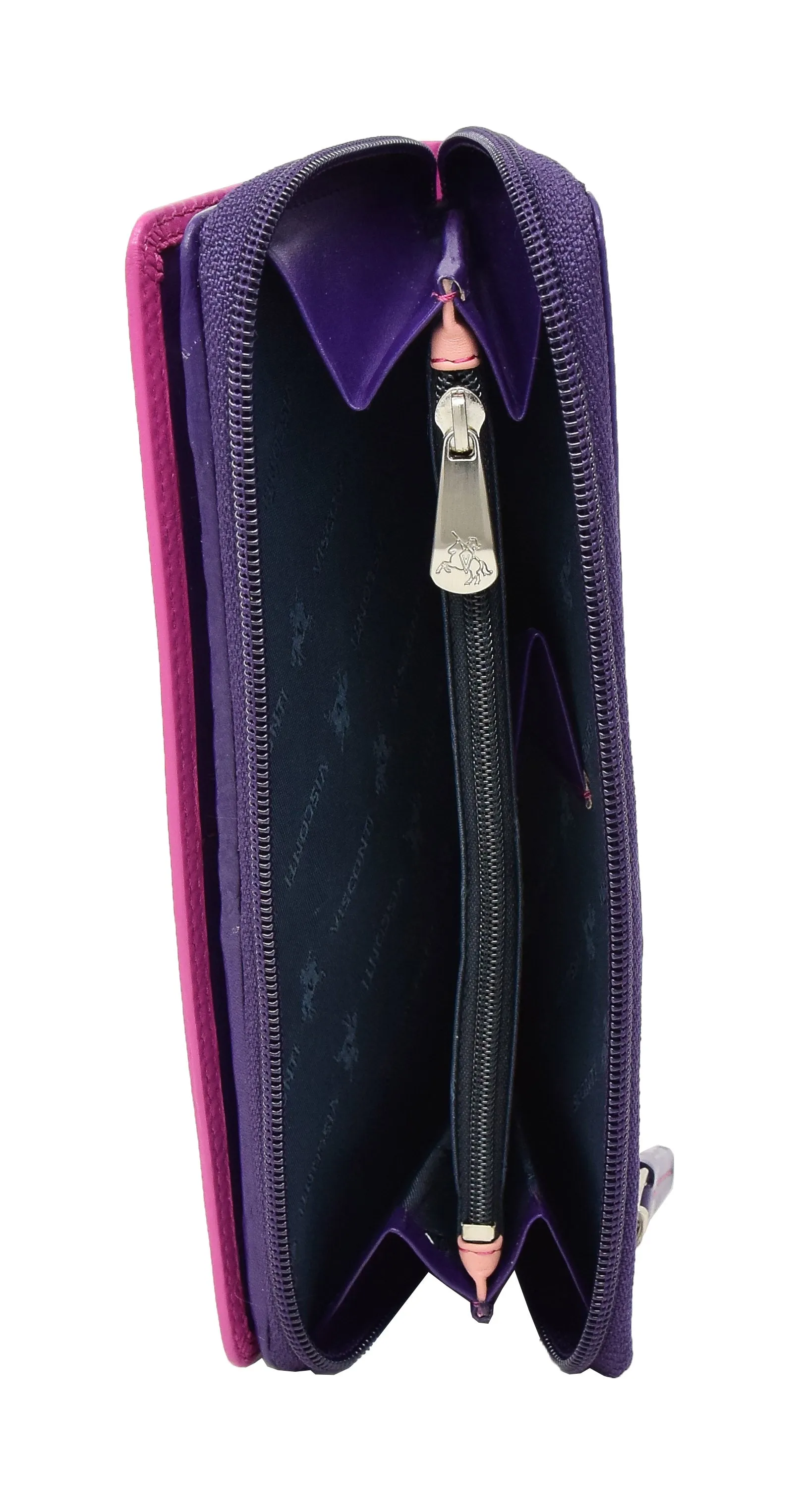 DR435 Women's Multi Colour Large Leather Purse Berry