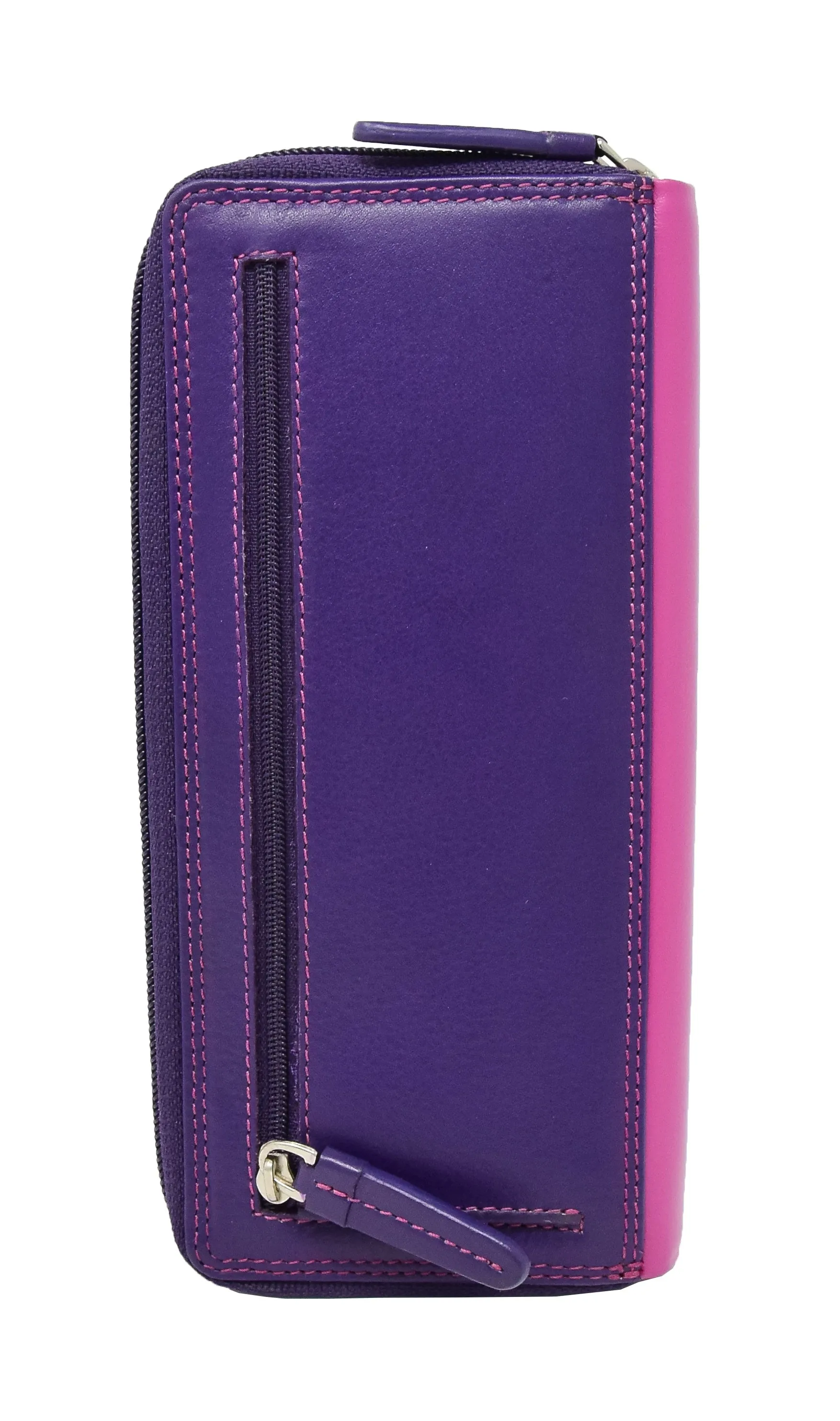 DR435 Women's Multi Colour Large Leather Purse Berry