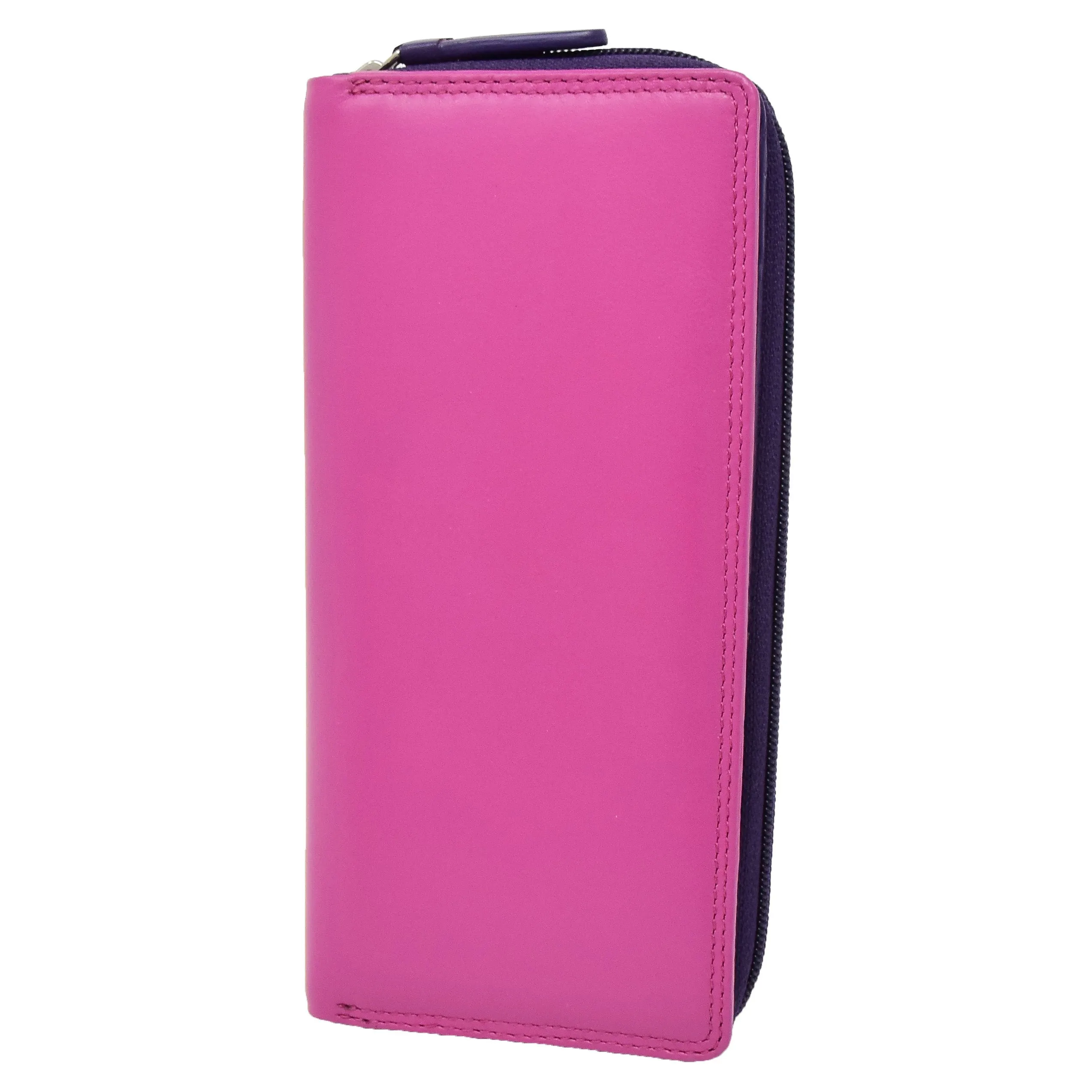 DR435 Women's Multi Colour Large Leather Purse Berry