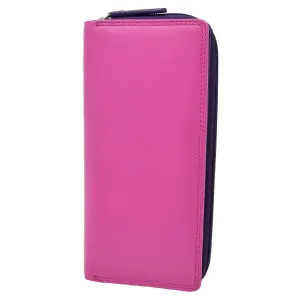 DR435 Women's Multi Colour Large Leather Purse Berry