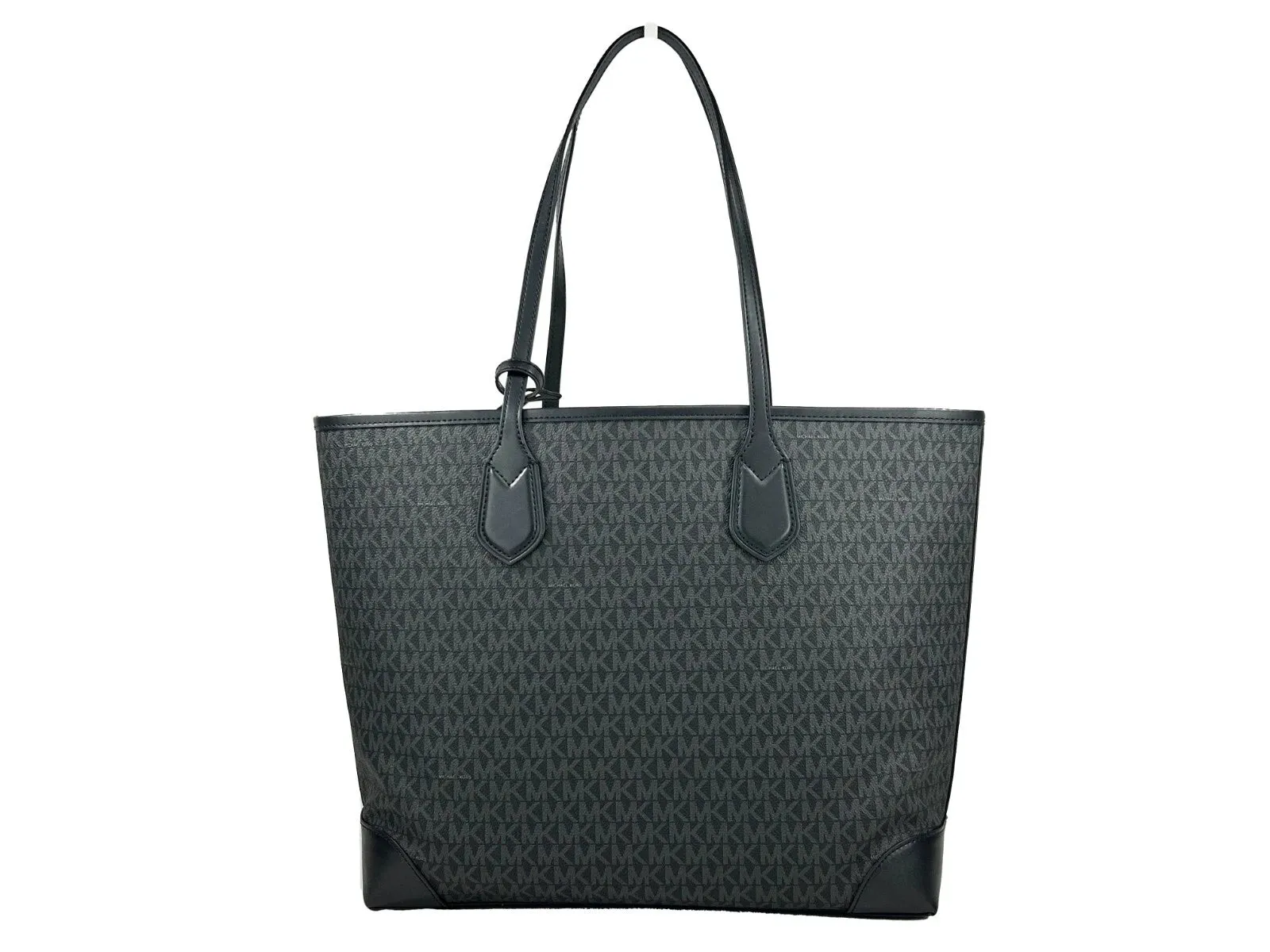Eva Large Stripe Travel Tote Bag Plus Pouch Black