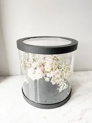 Extra Large Cylinder Clear Flower & Gift Box
