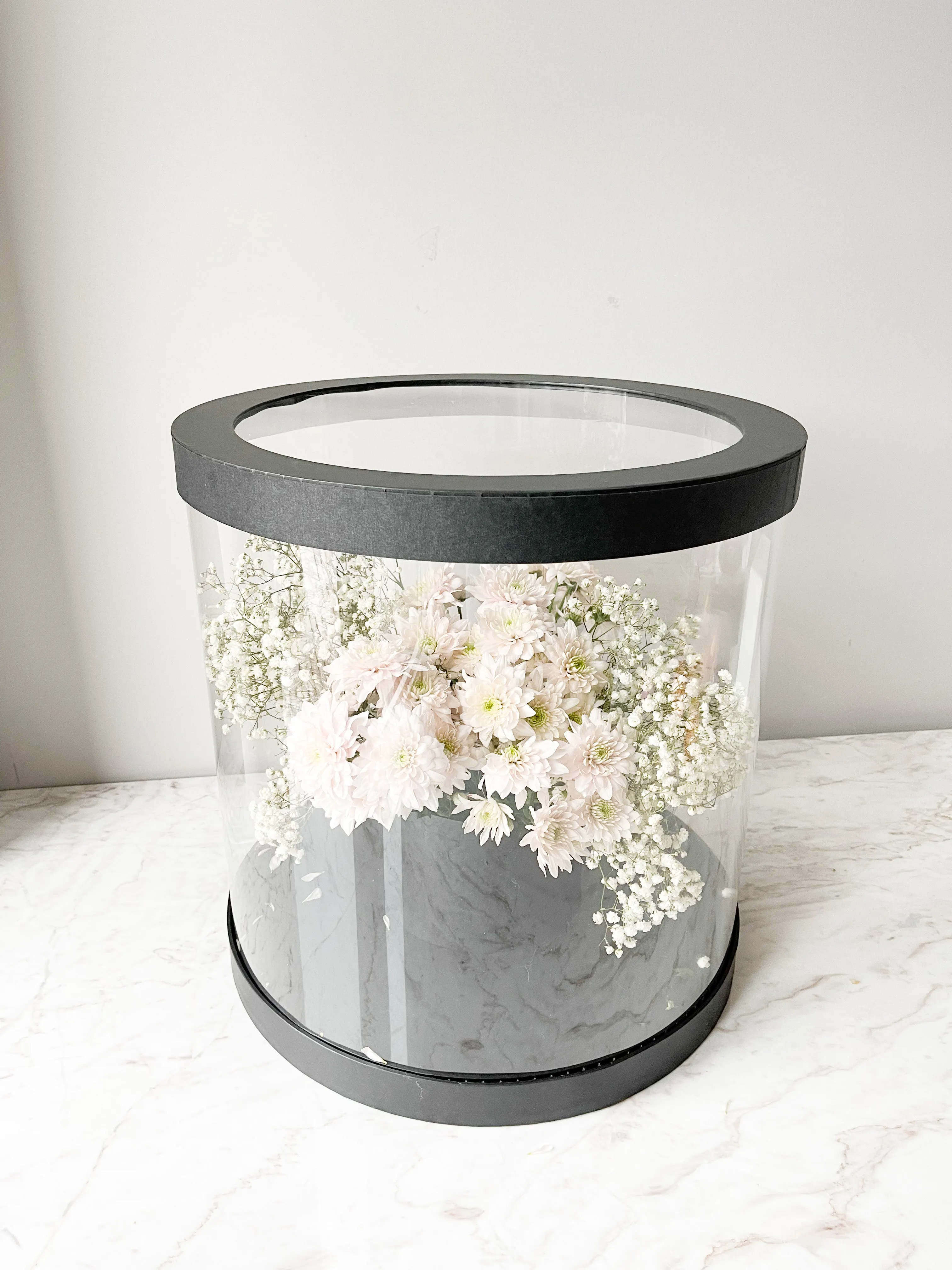 Extra Large Cylinder Clear Flower & Gift Box