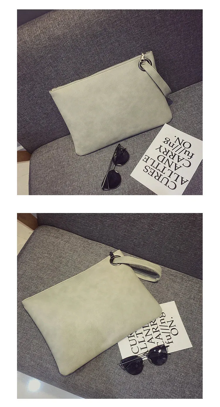 Fashion Solid Women's Clutch Bag Leather Women Envelope Bag Clutch Evening Bag Female Clutches Handbag