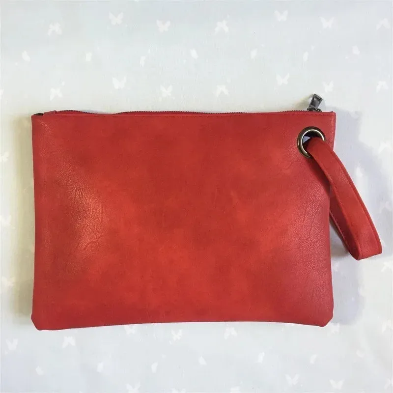 Fashion Solid Women's Clutch Bag Leather Women Envelope Bag Clutch Evening Bag Female Clutches Handbag