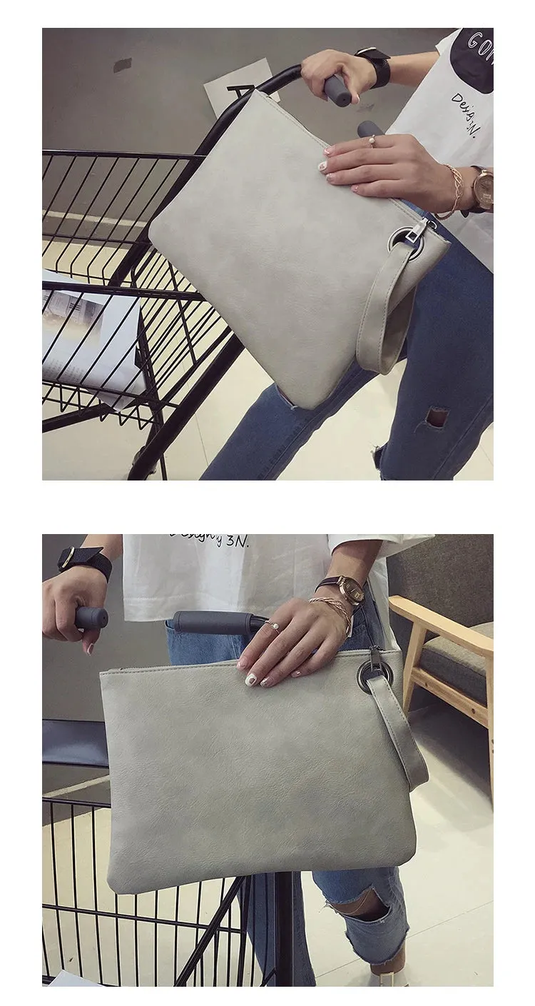 Fashion Solid Women's Clutch Bag Leather Women Envelope Bag Clutch Evening Bag Female Clutches Handbag