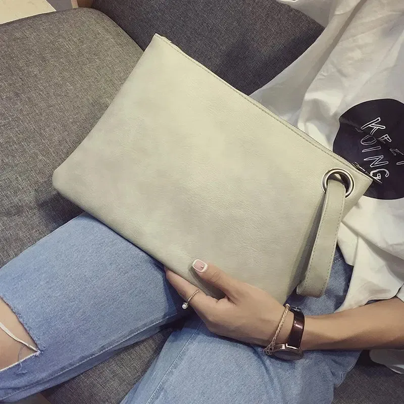 Fashion Solid Women's Clutch Bag Leather Women Envelope Bag Clutch Evening Bag Female Clutches Handbag