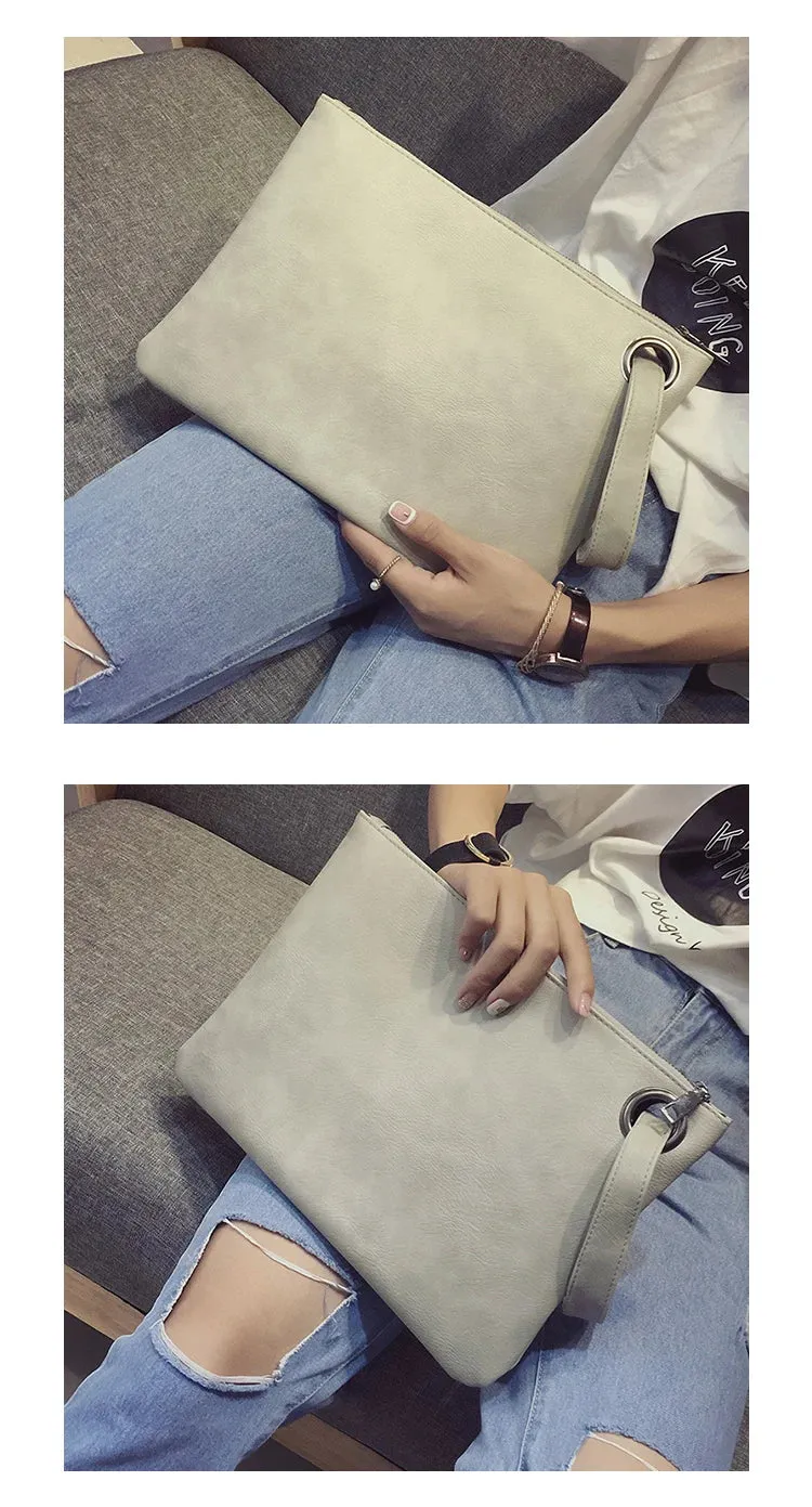 Fashion Solid Women's Clutch Bag Leather Women Envelope Bag Clutch Evening Bag Female Clutches Handbag