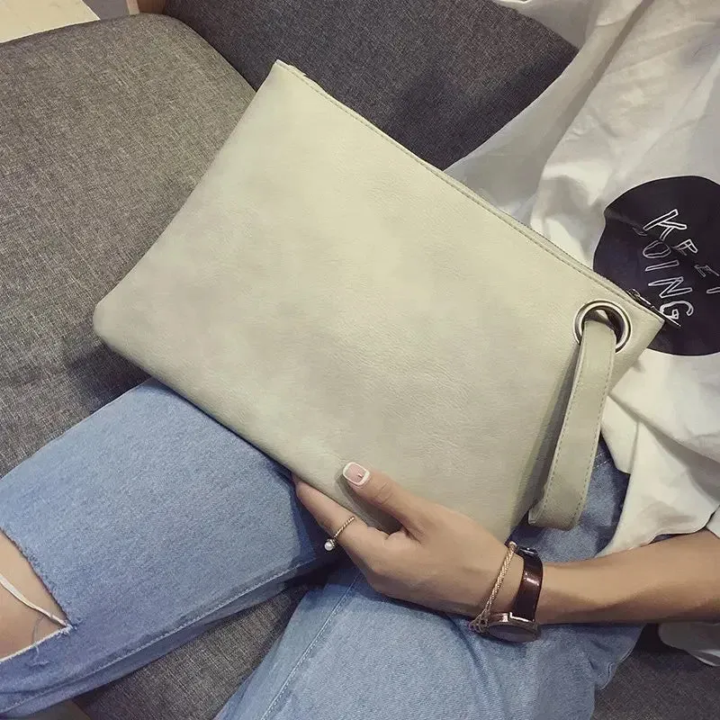 Fashion Solid Women's Clutch Bag Leather Women Envelope Bag Clutch Evening Bag Female Clutches Handbag
