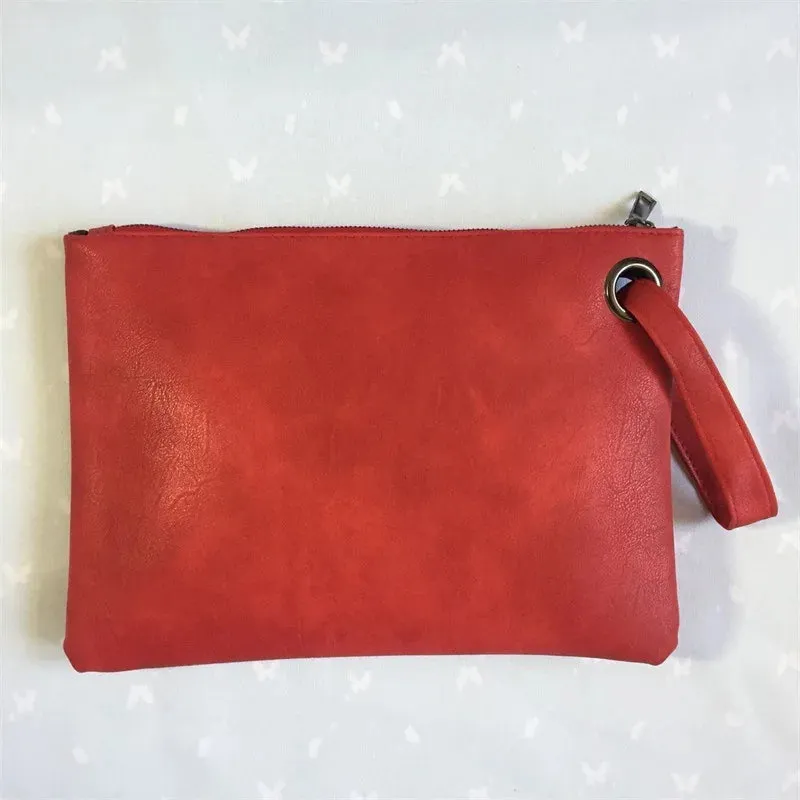 Fashion Solid Women's Clutch Bag Leather Women Envelope Bag Clutch Evening Bag Female Clutches Handbag