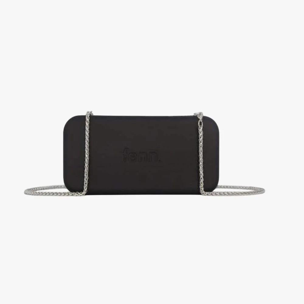 Fenn Wallet Black Silver Zip Chain