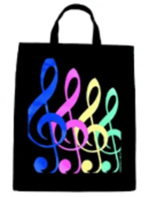 FOUR COLOR TREBLE CLEF EXTRA LARGE TOTEBAG