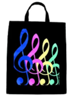 FOUR COLOR TREBLE CLEF EXTRA LARGE TOTEBAG