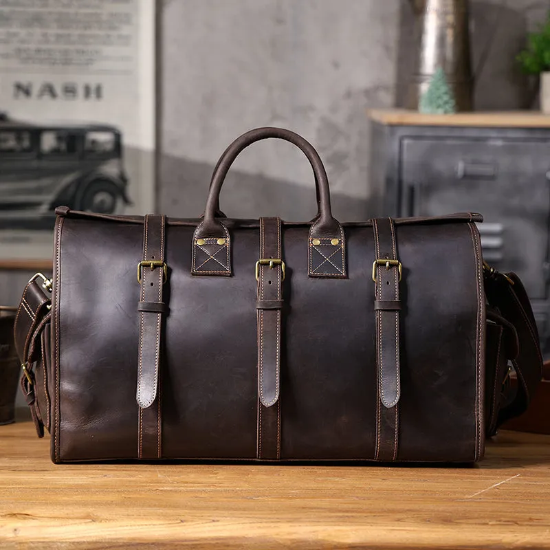 Full Grain Leather Duffle Bag Handmade Leather Weekender Gym Bag Vacation Duffel Bag Vintage Travel Bag Overnight Bag Leather Holdall