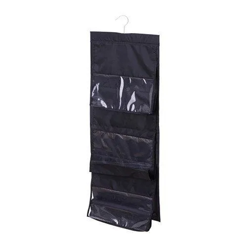 Geboor Hanging Handbag Organizer Dust-Proof Storage Holder Bag Wardrobe Closet for Purse Clutch with 6 Larger Pockets Black