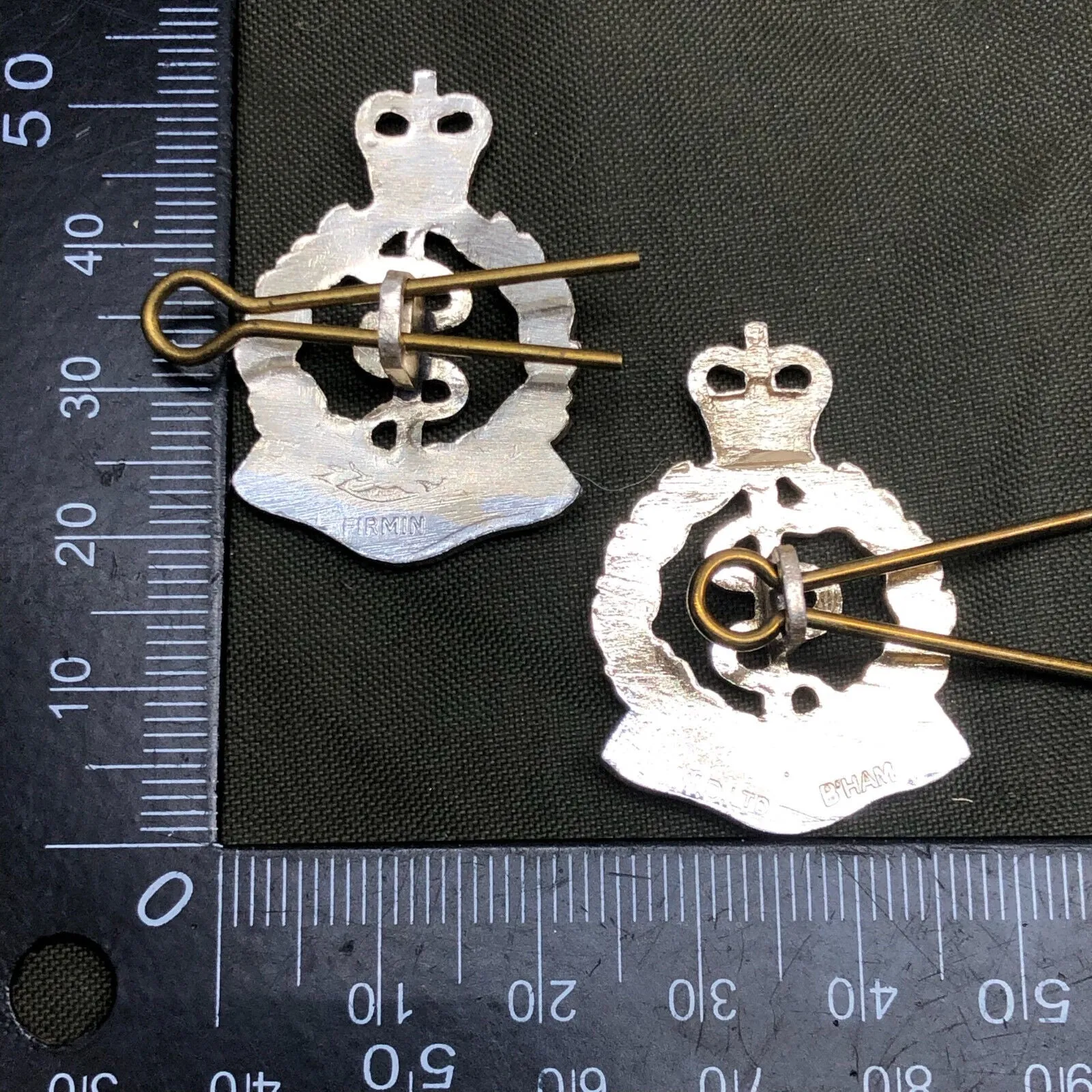 Genuine British Army RAMC Royal Army Medical Corps Collar Badges Pair