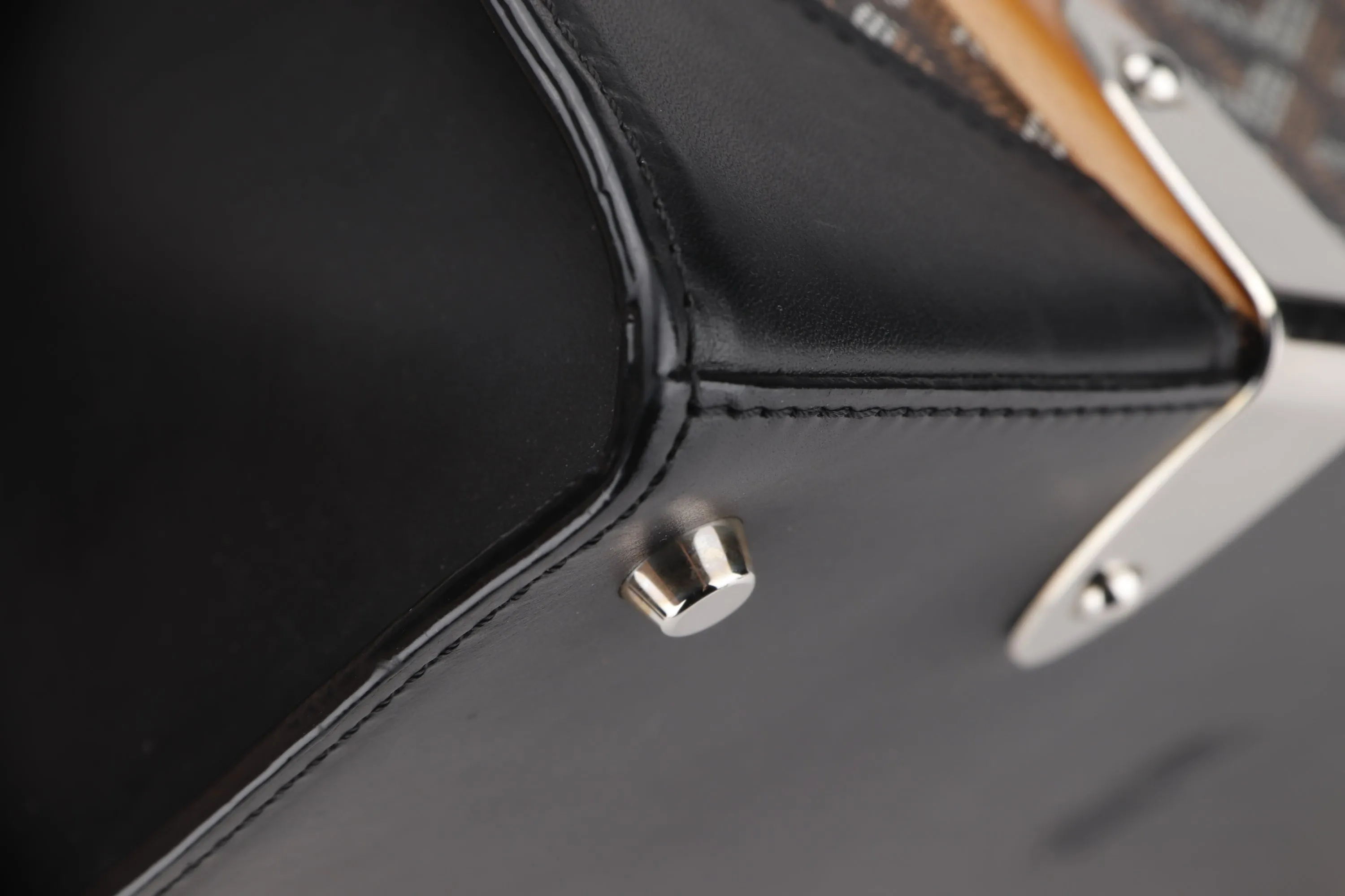 GOYARD SAIGON GM (DISCONTINUED) BLACK GOYARDINE & COURCELANGES CALFSKIN, NO DUST COVER